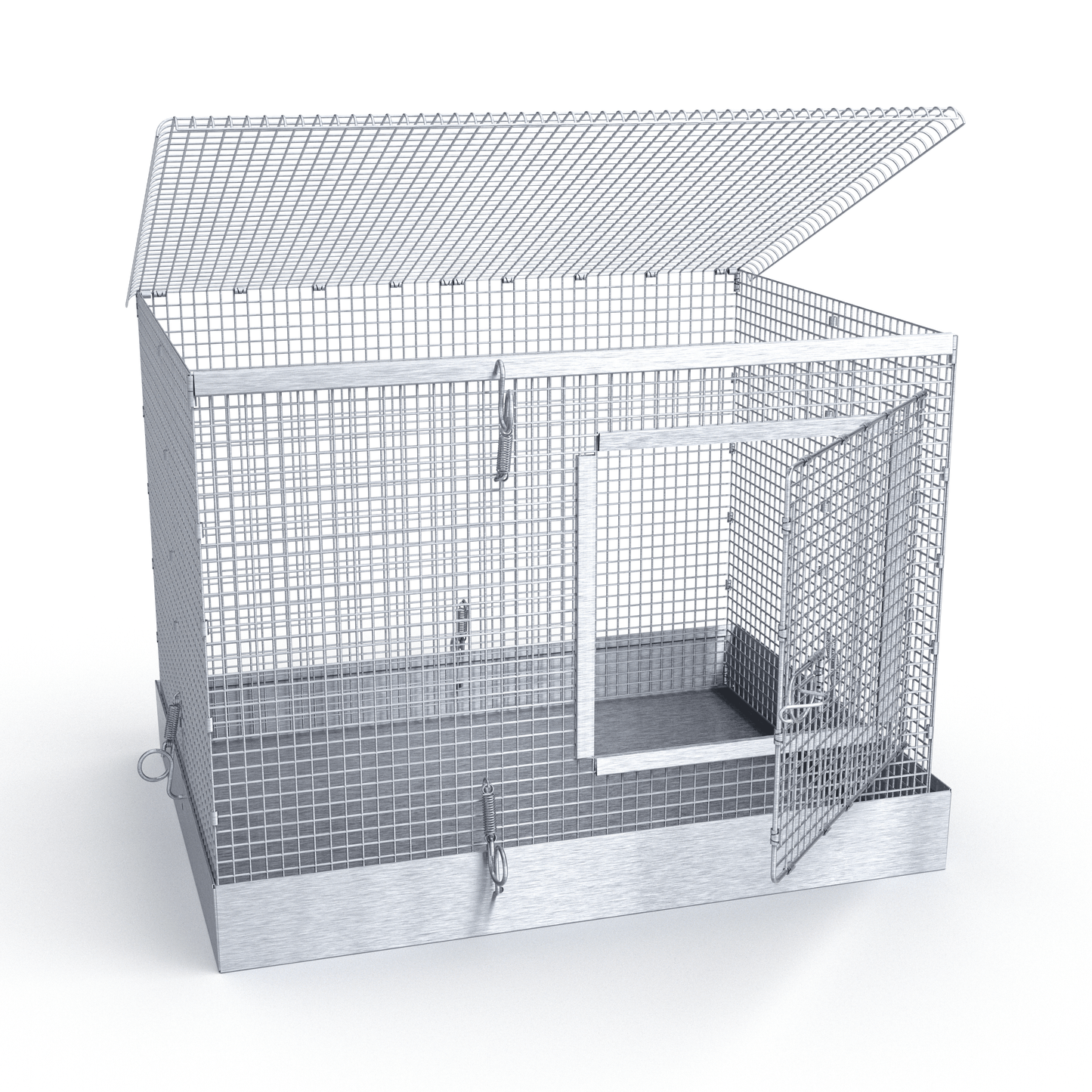 Treeshrew collapsible standard cage with the doors open.